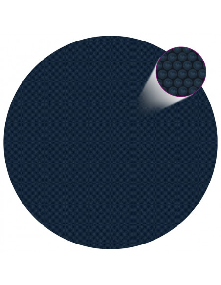 Pellicola Galleggiante Solare PE per Piscina 300 cm Nero e Blu