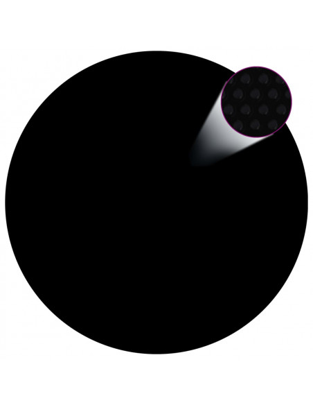 Pellicola Galleggiante Solare PE per Piscina 300 cm Nero e Blu