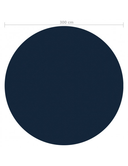 Pellicola Galleggiante Solare PE per Piscina 300 cm Nero e Blu