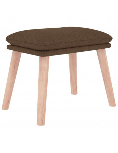 Poggiapiedi Marrone 45x29,5x35 cm in Tessuto 2