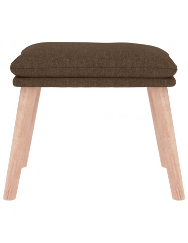 Poggiapiedi Marrone 45x29,5x35 cm in Tessuto