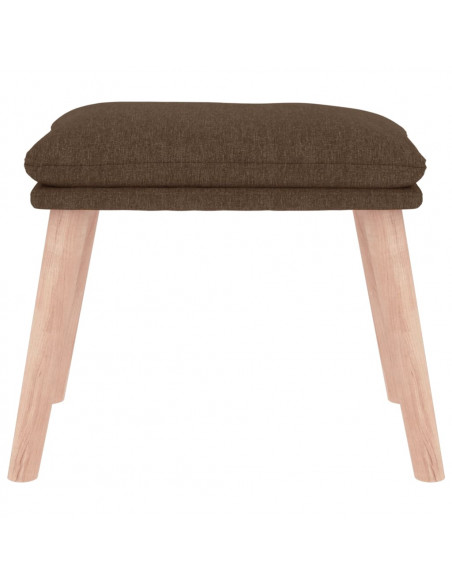 Poggiapiedi Marrone 45x29,5x35 cm in Tessuto