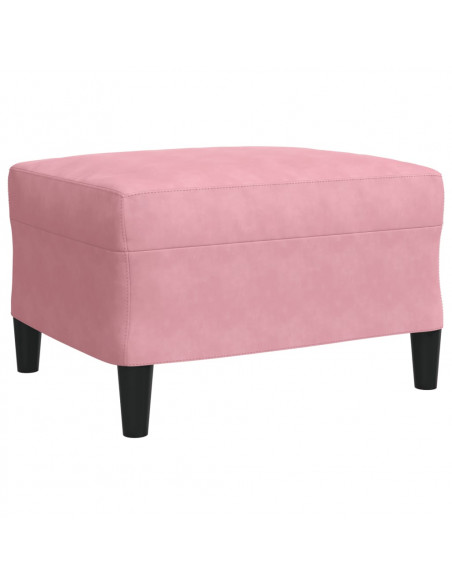 Set di Divani 4 pz con Cuscini rosa in Velluto