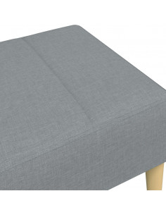 Poggiapiedi Grigio Chiaro 77x55x31 cm in Tessuto