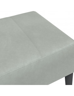 Poggiapiedi Grigio Chiaro 77x55x31 cm in Velluto