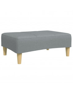 Poggiapiedi Grigio Chiaro 77x55x31 cm in Tessuto 2