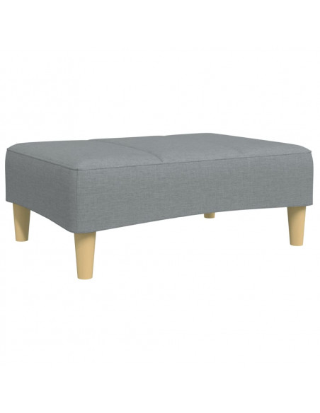 Poggiapiedi Grigio Chiaro 77x55x31 cm in Tessuto