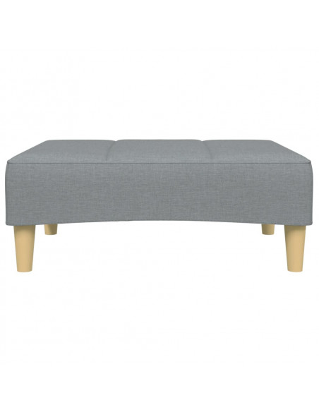 Poggiapiedi Grigio Chiaro 77x55x31 cm in Tessuto