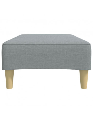 Poggiapiedi Grigio Chiaro 77x55x31 cm in Tessuto