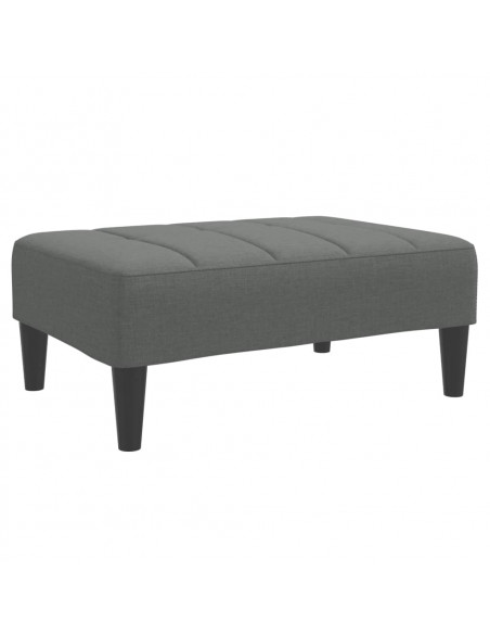 Poggiapiedi Grigio Scuro 77x55x31 cm in Tessuto