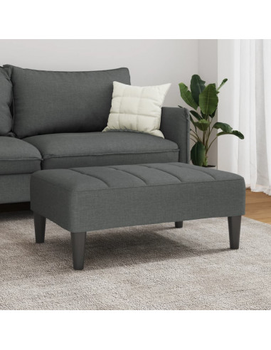 Poggiapiedi Grigio Scuro 77x55x31 cm in Tessuto