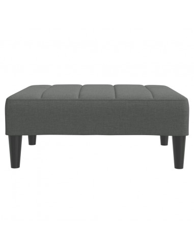 Poggiapiedi Grigio Scuro 77x55x31 cm in Tessuto