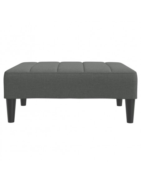 Poggiapiedi Grigio Scuro 77x55x31 cm in Tessuto