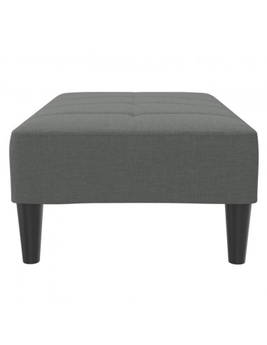 Poggiapiedi Grigio Scuro 77x55x31 cm in Tessuto