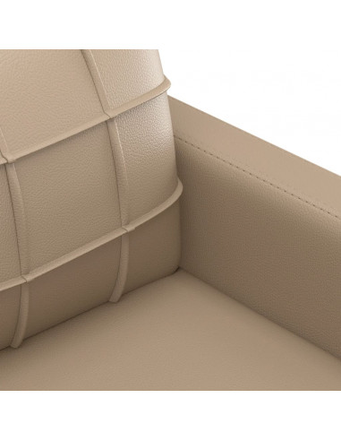 Set di Divani 3 pz con Cuscini cappuccino in Similpelle