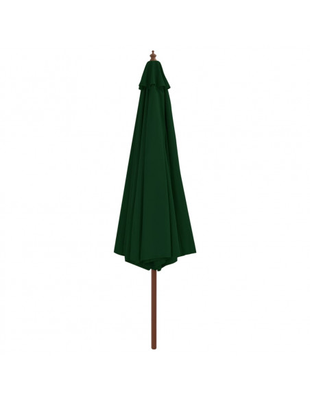 Ombrellone da Esterni con Palo in Legno 350 cm Verde