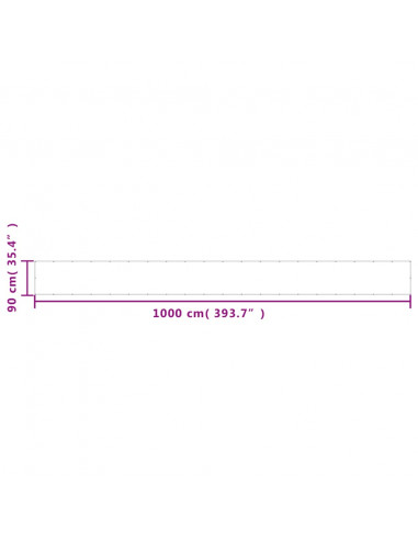Paravento da Balcone Marrone 90x1000 cm 100% Poliestere Oxford