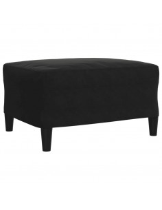 Set di Divani 4 pz con Cuscini Nero in Velluto