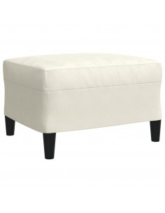Set di Divani 4 pz con Cuscini e Rinforzi Crema in Velluto