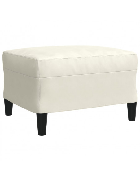 Set di Divani 4 pz con Cuscini e Rinforzi Crema in Velluto