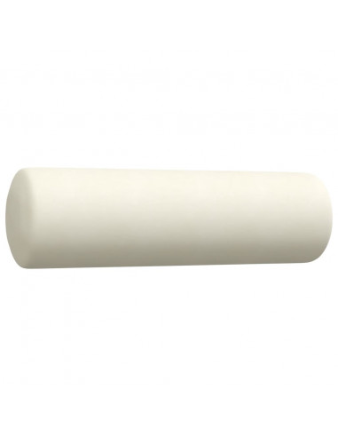 Set di Divani 4 pz con Cuscini e Rinforzi Crema in Velluto