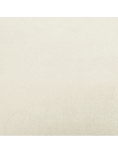 Set di Divani 4 pz con Cuscini e Rinforzi Crema in Velluto