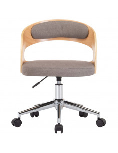 Sedia da Ufficio Girevole Talpa in Legno Piegato e Tessuto 2