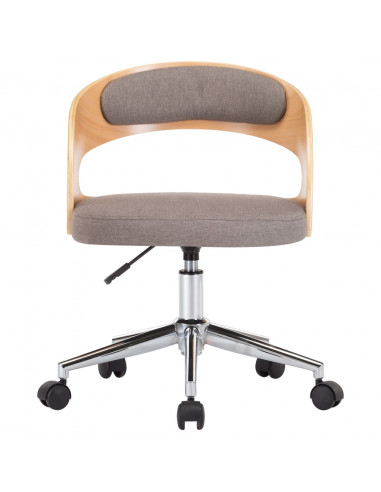 Sedia da Ufficio Girevole Talpa in Legno Piegato e Tessuto
