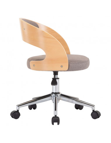 Sedia da Ufficio Girevole Talpa in Legno Piegato e Tessuto