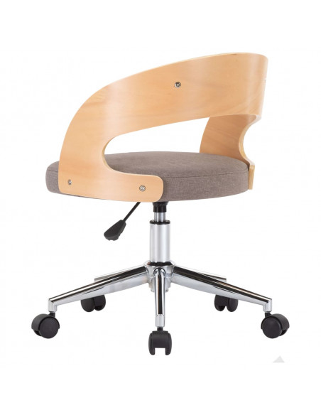Sedia da Ufficio Girevole Talpa in Legno Piegato e Tessuto