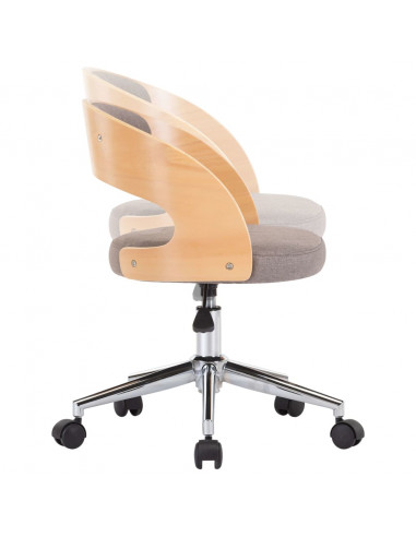 Sedia da Ufficio Girevole Talpa in Legno Piegato e Tessuto