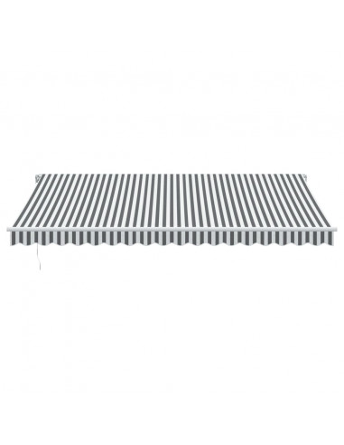 Tenda da Sole Retrattile Manuale Antracite e Bianco 450x350 cm