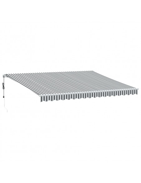 Tenda Sole Retrattile Automatica 450x350 cm Antracite e Bianco