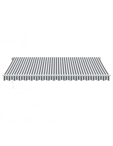 Tenda Sole Retrattile Automatica 450x350 cm Antracite e Bianco