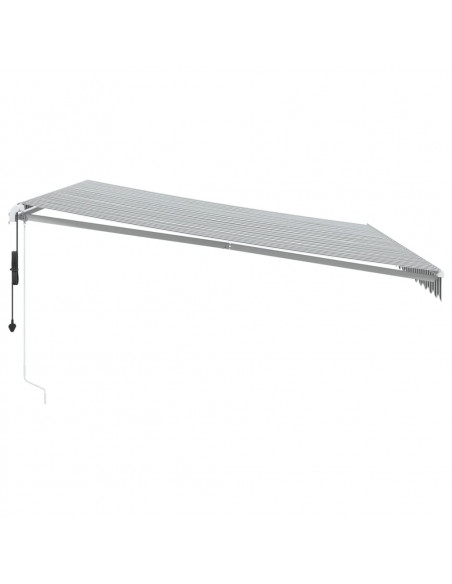 Tenda Sole Retrattile Automatica 450x350 cm Antracite e Bianco