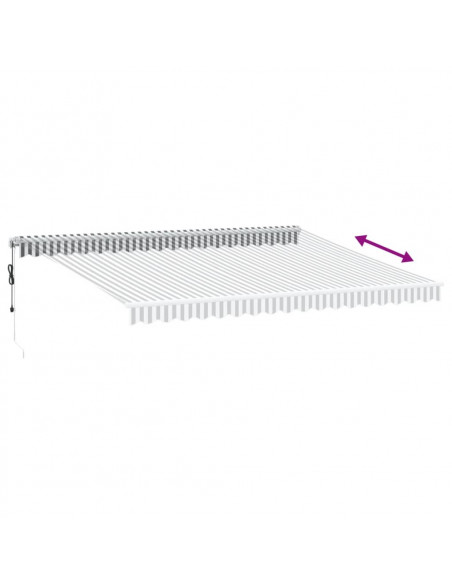 Tenda Sole Retrattile Automatica 450x350 cm Antracite e Bianco