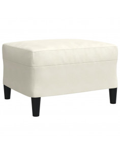 Set di Divani 4 pz con Cuscini Crema in Velluto