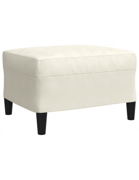 Set di Divani 4 pz con Cuscini Crema in Velluto