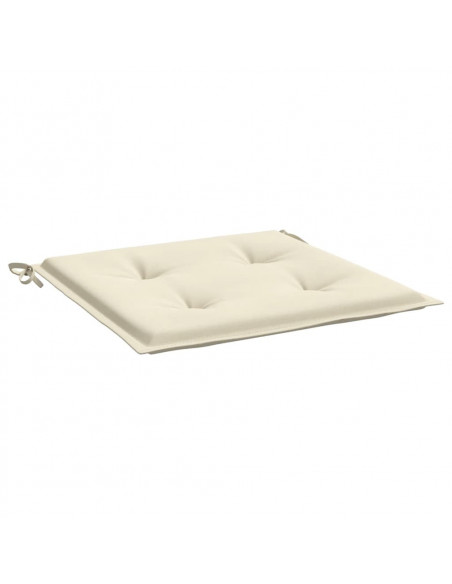 Cuscini per Sedia 2 pz Crema 50x50x3 cm in Tessuto Oxford