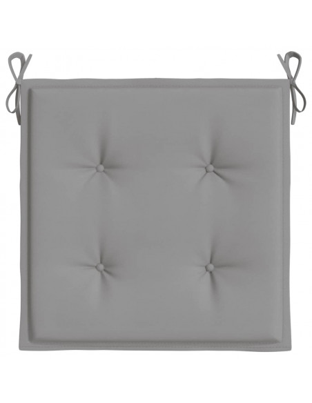 Cuscini per Sedia 6 pz Grigi 50x50x3 cm in Tessuto Oxford