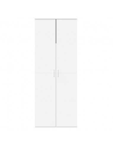 Credenza Bianca 70x35x180 cm in Legno Multistrato