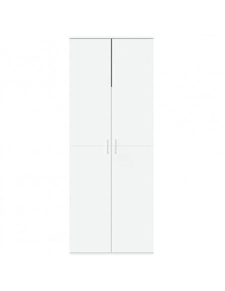 Credenza Bianca 70x35x180 cm in Legno Multistrato
