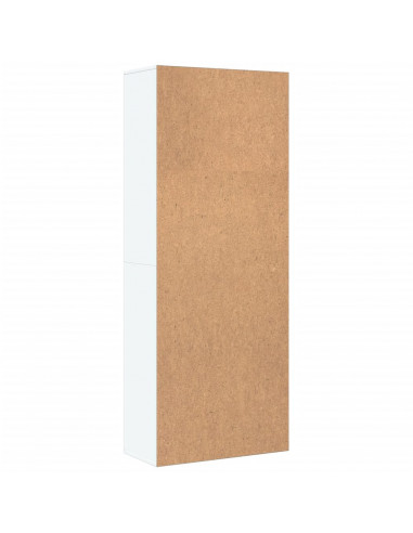 Credenza Bianca 70x35x180 cm in Legno Multistrato