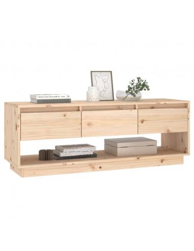 Mobile Porta TV 110,5x34x40 cm in Legno Massello di Pino