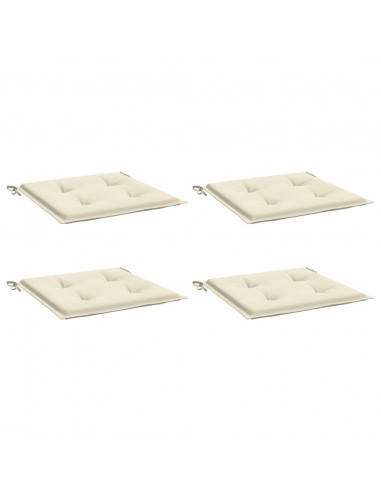 Cuscini per Sedia 4 pz Crema 50x50x3 cm in Tessuto Oxford