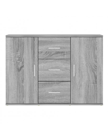 Credenza Grigio Sonoma 91x29,5x65 cm in Legno Multistrato