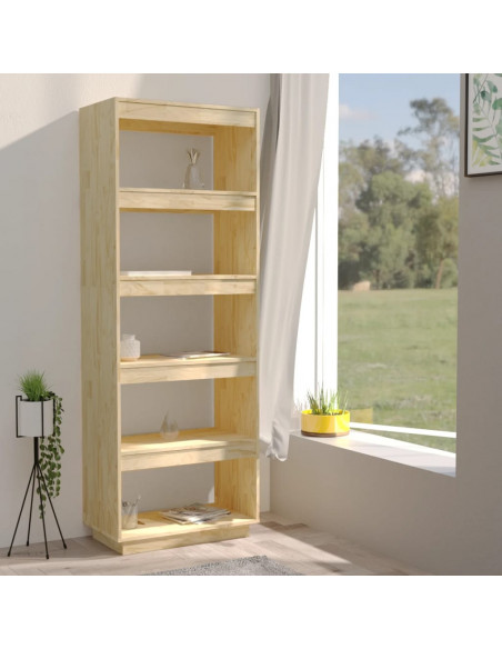 Libreria/Divisorio 60x35x167 cm in Legno Massello di Pino