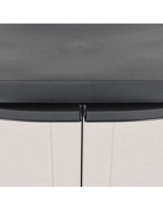 Armadio da Esterno Grigio e Nero 65x37x85 cm in PP