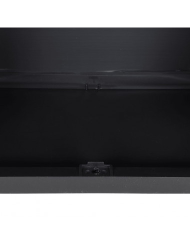 Armadio da Esterno Grigio e Nero 65x37x85 cm in PP