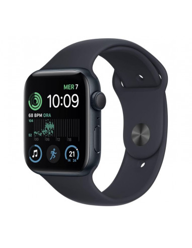 SMARTWATCH APPLE WATCH SE 2 44MM GPS ALLUMINIO MEZZANOTTE CON CINTURINO SPORT MEZZANOTTE M/L MXEK3QF/A